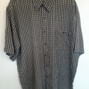 Murano short sleeve 100% silk button down
